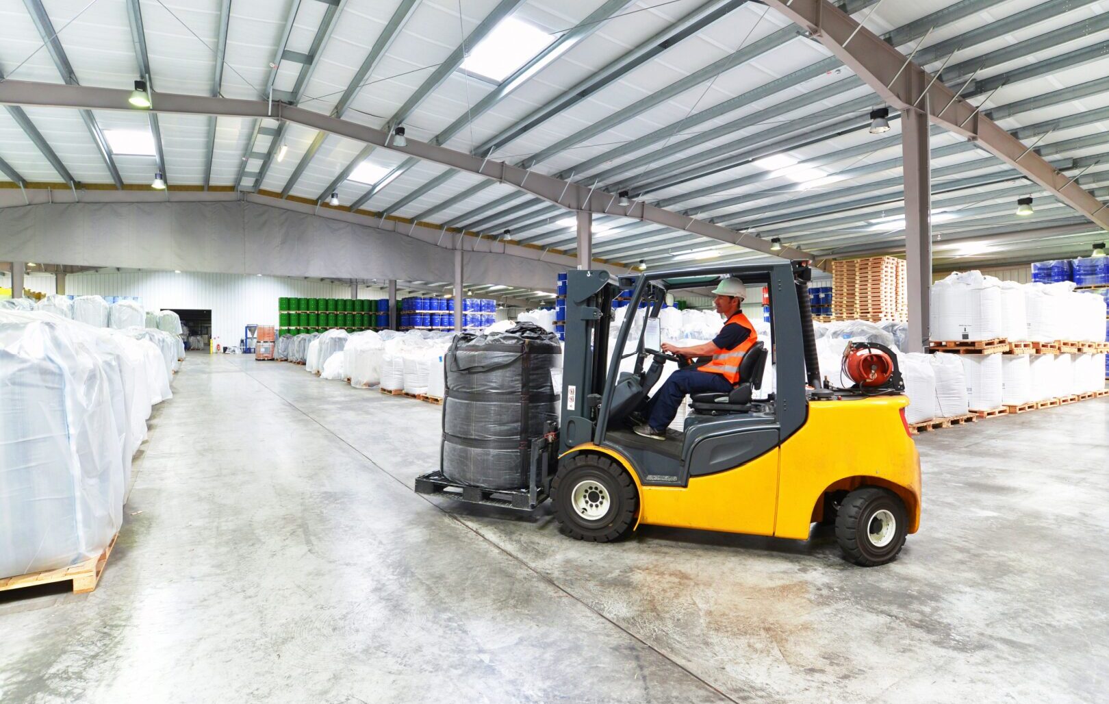 man driving Fork lift truck