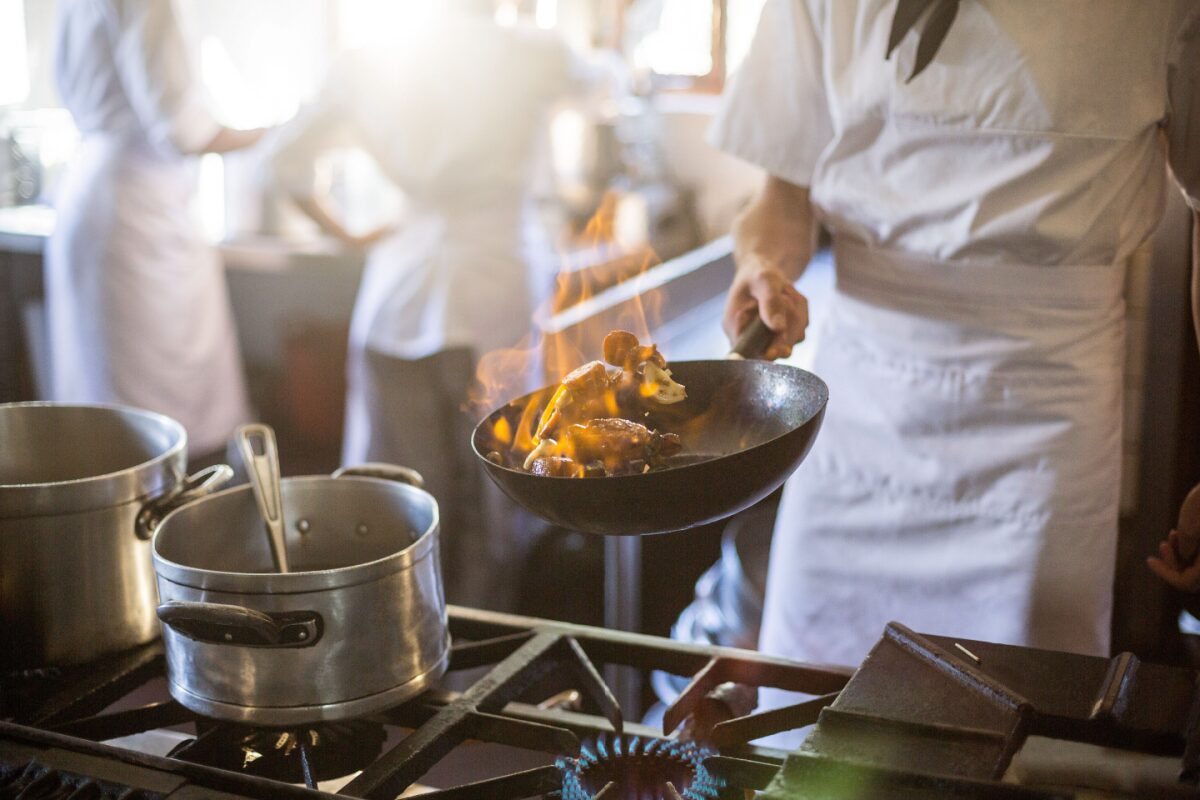 Hospitality chefs cooking