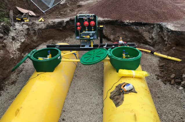 LPG tank installation process