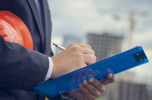 engineer with clipboard