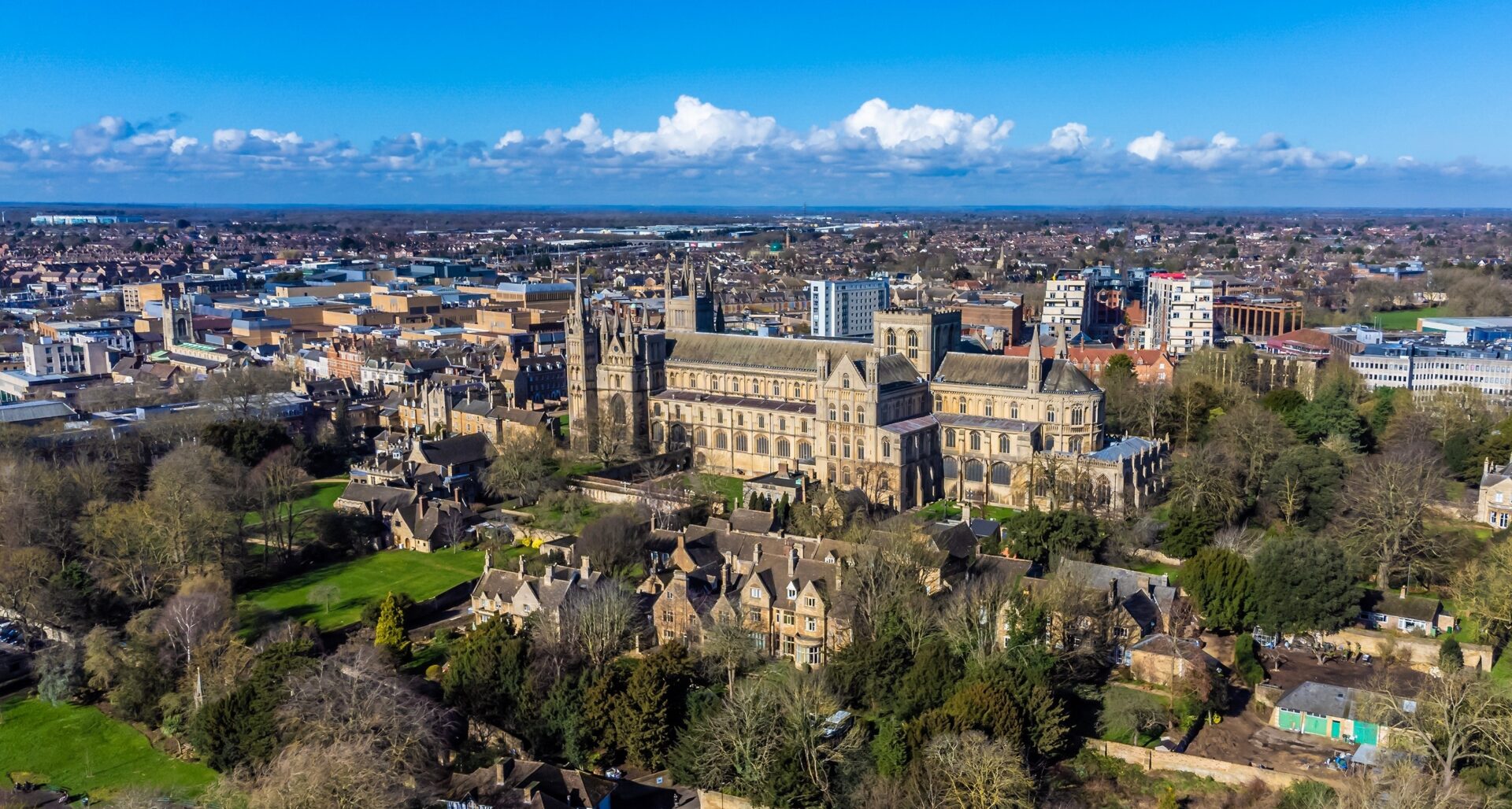 Aerial,View,Towards,The,Cathedral,And,Grounds